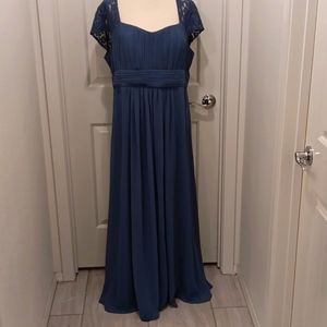 Never used Dusty Blue floor length bridesmaids dress sz 3xl